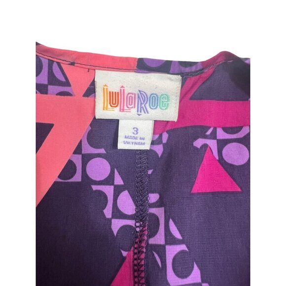 LuLaRoe Bianka Women's Purple Burst Cardigan - Picture 3 of 6